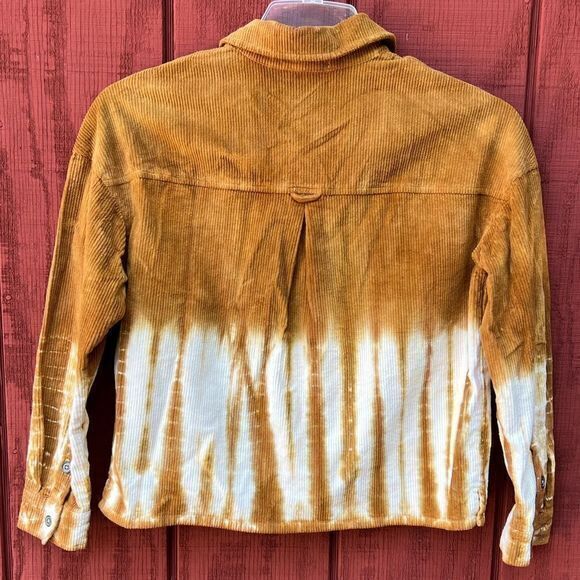 NWT True Craft Women's Corduroy Shirt Jacket Brown Bleach Dye Size Small - Picture 5 of 8
